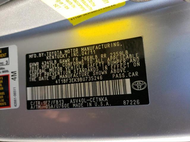 Photo 11 VIN: 4T1BF3EK9BU735246 - TOYOTA CAMRY BASE 