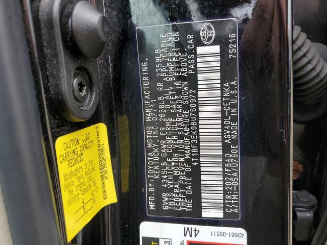 Photo 11 VIN: 4T1BF3EK9BU760972 - TOYOTA CAMRY BASE 