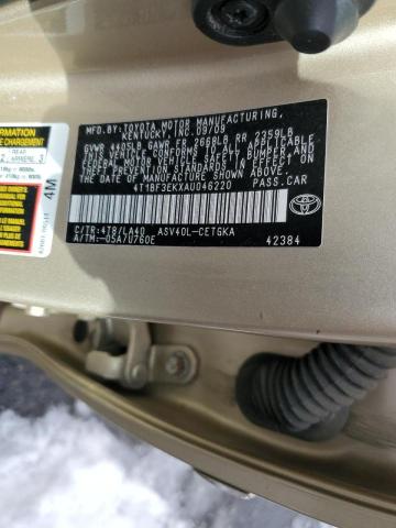 Photo 11 VIN: 4T1BF3EKXAU046220 - TOYOTA CAMRY BASE 