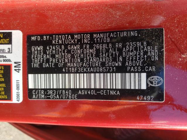 Photo 11 VIN: 4T1BF3EKXAU085731 - TOYOTA CAMRY 