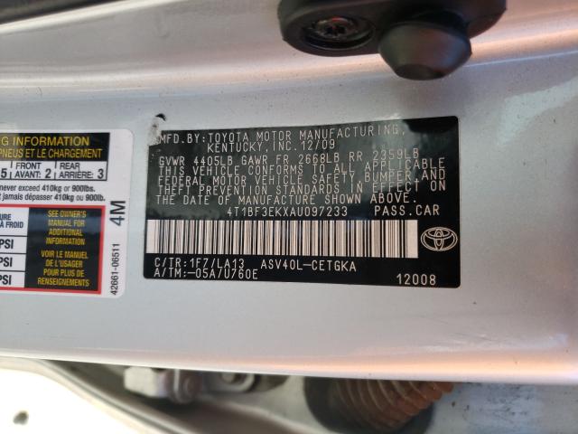 Photo 9 VIN: 4T1BF3EKXAU097233 - TOYOTA CAMRY BASE 