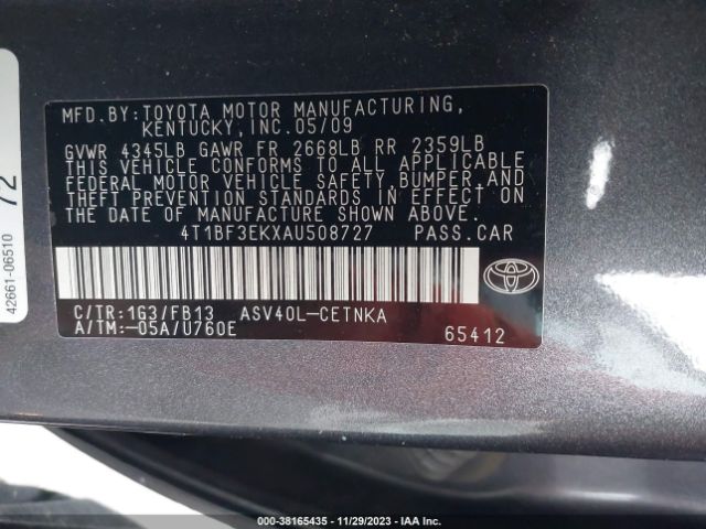 Photo 8 VIN: 4T1BF3EKXAU508727 - TOYOTA CAMRY 