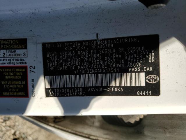 Photo 11 VIN: 4T1BF3EKXAU517511 - TOYOTA CAMRY 