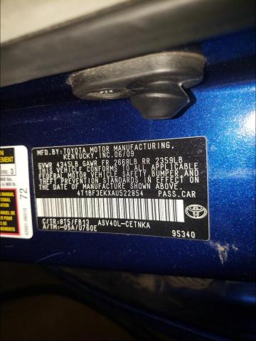 Photo 9 VIN: 4T1BF3EKXAU522854 - TOYOTA CAMRY BASE 