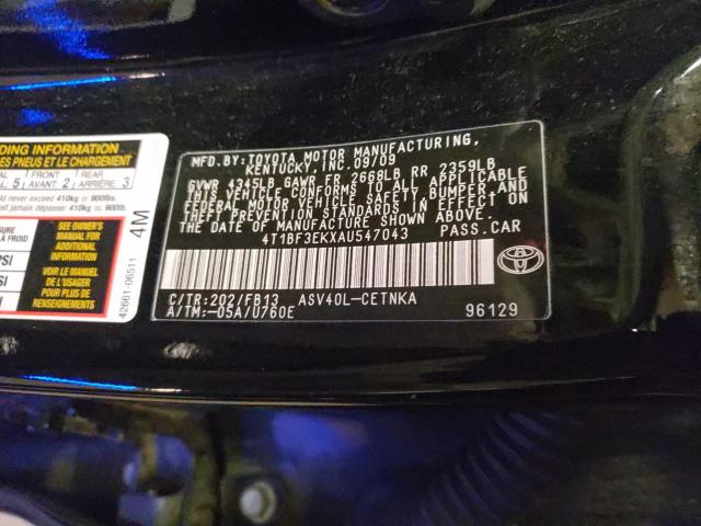 Photo 9 VIN: 4T1BF3EKXAU547043 - TOYOTA CAMRY BASE 