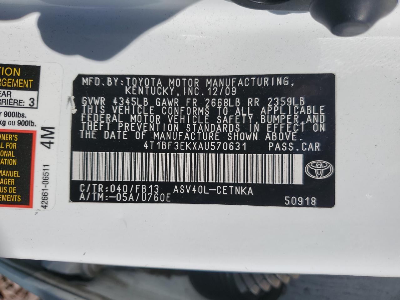 Photo 11 VIN: 4T1BF3EKXAU570631 - TOYOTA CAMRY 