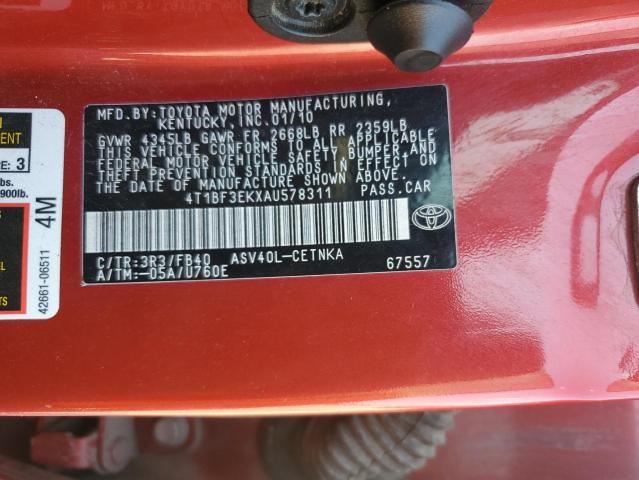 Photo 12 VIN: 4T1BF3EKXAU578311 - TOYOTA CAMRY BASE 