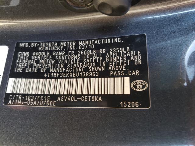 Photo 9 VIN: 4T1BF3EKXBU138963 - TOYOTA CAMRY BASE 