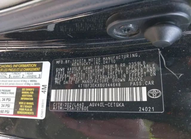 Photo 8 VIN: 4T1BF3EKXBU144648 - TOYOTA CAMRY 