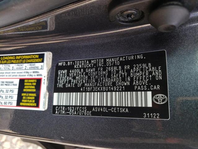 Photo 11 VIN: 4T1BF3EKXBU149221 - TOYOTA CAMRY BASE 