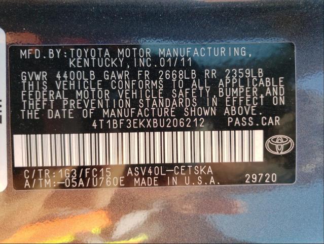 Photo 9 VIN: 4T1BF3EKXBU206212 - TOYOTA CAMRY BASE 