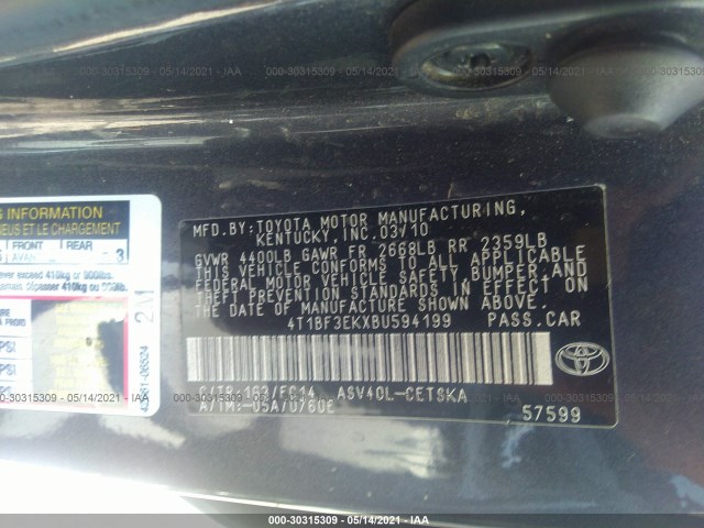 Photo 8 VIN: 4T1BF3EKXBU594199 - TOYOTA CAMRY 