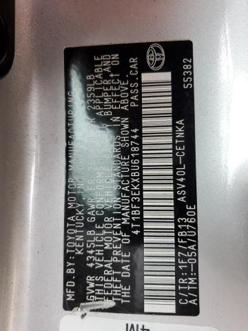 Photo 11 VIN: 4T1BF3EKXBU618744 - TOYOTA CAMRY BASE 