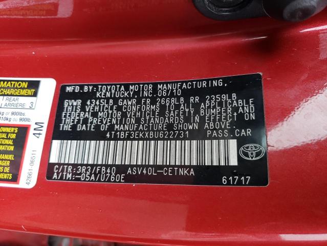 Photo 11 VIN: 4T1BF3EKXBU622731 - TOYOTA CAMRY 