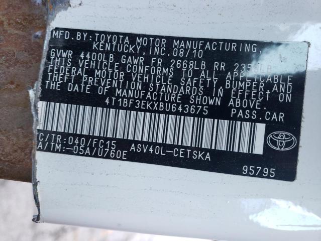 Photo 9 VIN: 4T1BF3EKXBU643675 - TOYOTA CAMRY BASE 