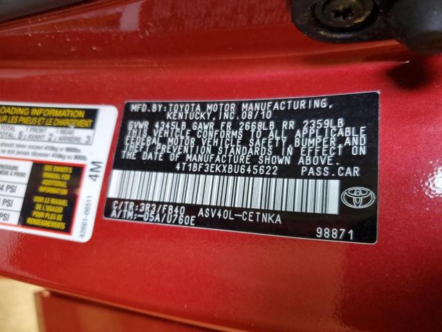 Photo 12 VIN: 4T1BF3EKXBU645622 - TOYOTA CAMRY 