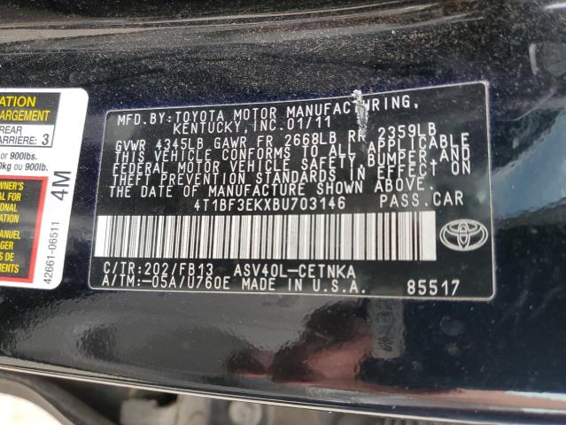 Photo 11 VIN: 4T1BF3EKXBU703146 - TOYOTA CAMRY 