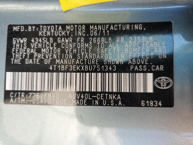 Photo 12 VIN: 4T1BF3EKXBU751343 - TOYOTA CAMRY 