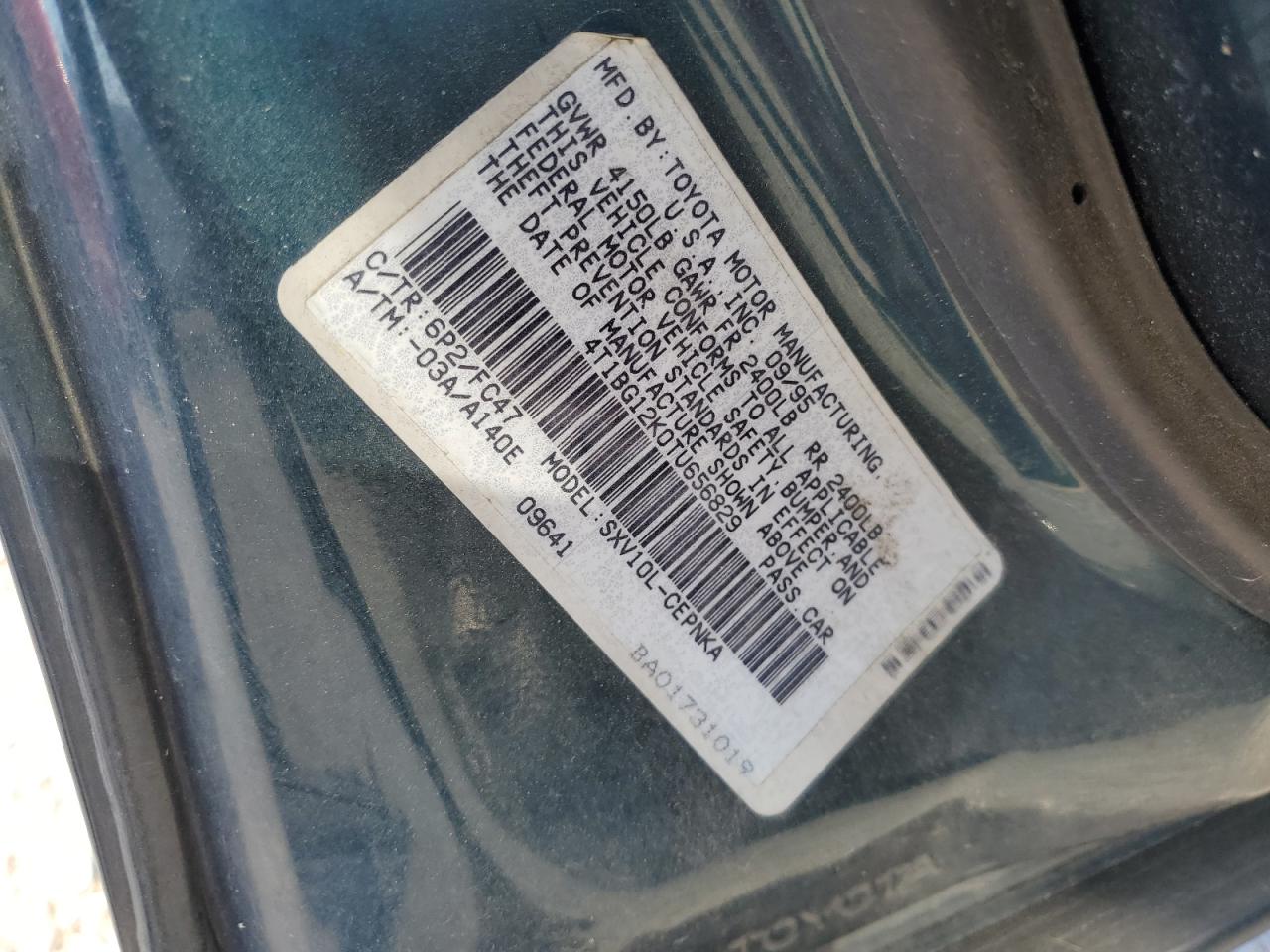 Photo 11 VIN: 4T1BG12K0TU656829 - TOYOTA CAMRY 