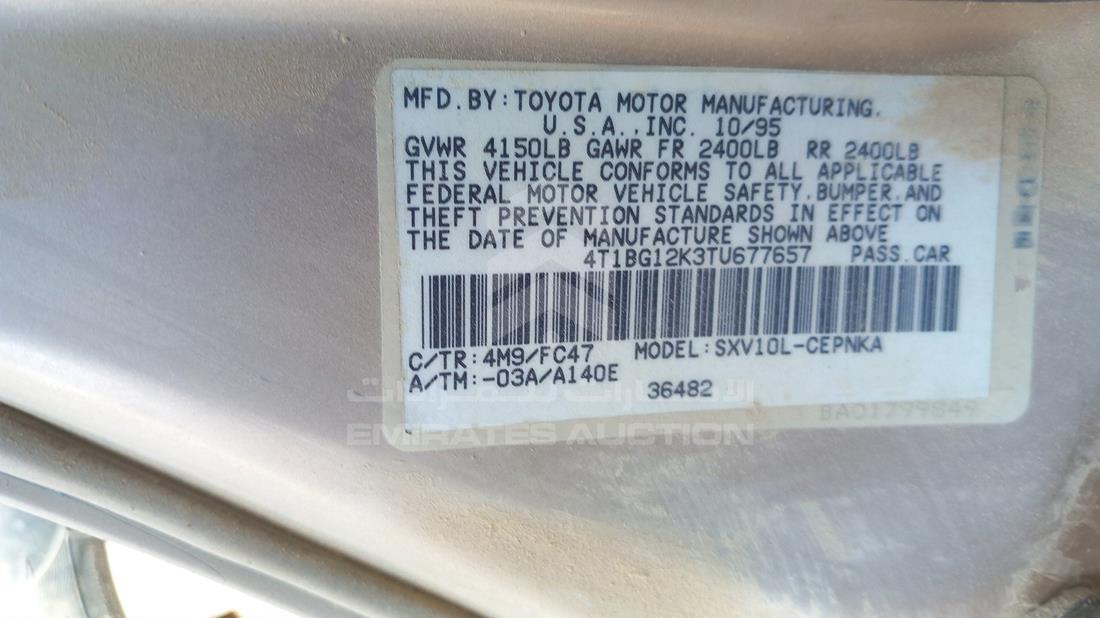 Photo 2 VIN: 4T1BG12K3TU677657 - TOYOTA CAMRY 