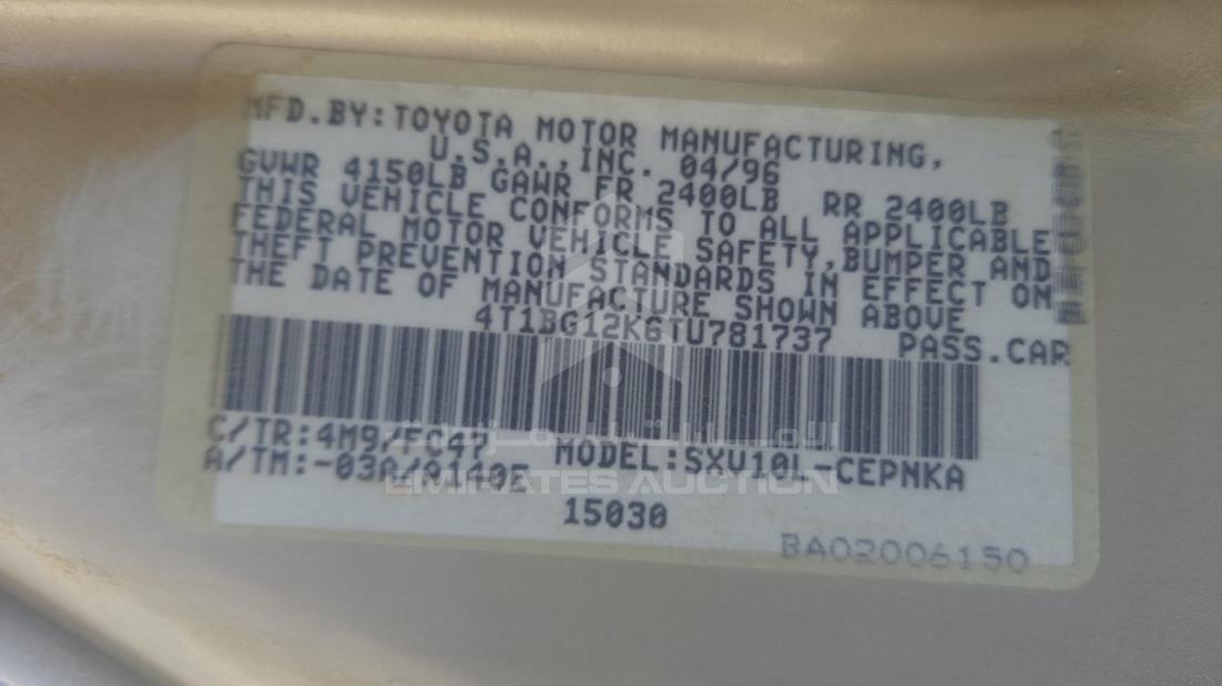 Photo 3 VIN: 4T1BG12K6TU781737 - TOYOTA CAMRY 