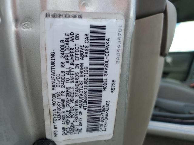 Photo 11 VIN: 4T1BG22K01U807199 - TOYOTA CAMRY CE 