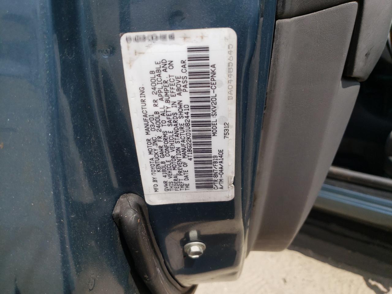 Photo 11 VIN: 4T1BG22K01U824410 - TOYOTA CAMRY 