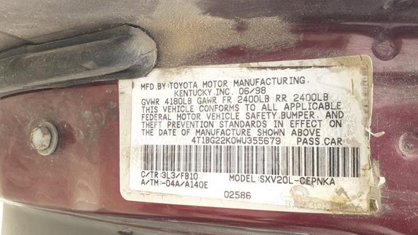 Photo 1 VIN: 4T1BG22K0WU355679 - TOYOTA CAMRY 