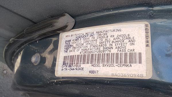 Photo 1 VIN: 4T1BG22K0YU928776 - TOYOTA CAMRY 