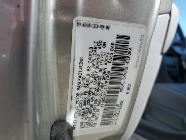 Photo 11 VIN: 4T1BG22K11U787366 - TOYOTA CAMRY 