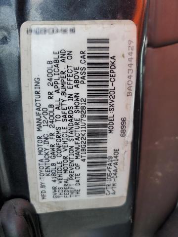 Photo 12 VIN: 4T1BG22K11U792812 - TOYOTA CAMRY CE 