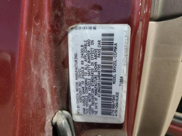 Photo 11 VIN: 4T1BG22K11U848795 - TOYOTA CAMRY 