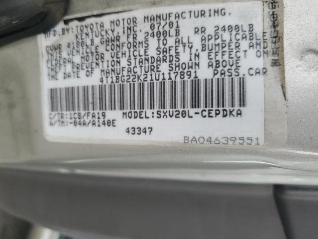 Photo 11 VIN: 4T1BG22K21U117891 - TOYOTA CAMRY 