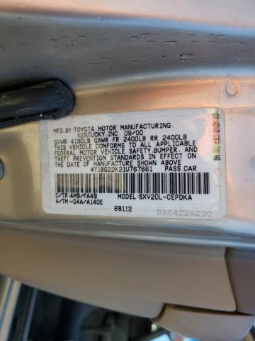 Photo 11 VIN: 4T1BG22K21U767661 - TOYOTA CAMRY CE 