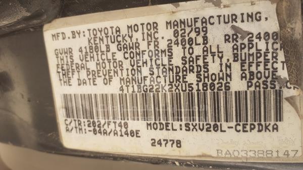 Photo 1 VIN: 4T1BG22K2XU518026 - TOYOTA CAMRY 