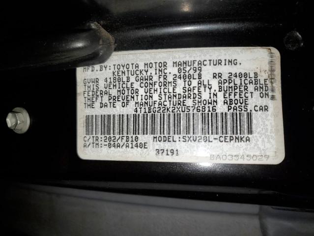 Photo 11 VIN: 4T1BG22K2XU576816 - TOYOTA CAMRY CE 