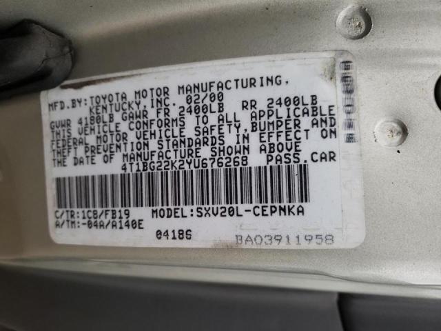 Photo 9 VIN: 4T1BG22K2YU676268 - TOYOTA CAMRY CE 