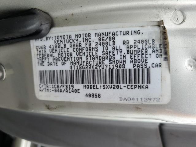 Photo 11 VIN: 4T1BG22K2YU711908 - TOYOTA CAMRY CE 