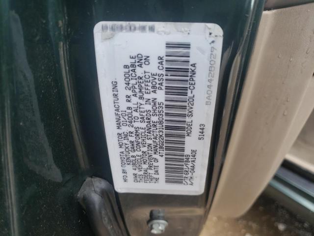 Photo 9 VIN: 4T1BG22K31U803535 - TOYOTA CAMRY CE 