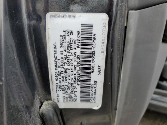 Photo 9 VIN: 4T1BG22K31U810193 - TOYOTA CAMRY 