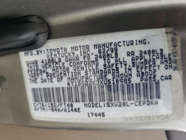 Photo 11 VIN: 4T1BG22K3XU510985 - TOYOTA CAMRY 