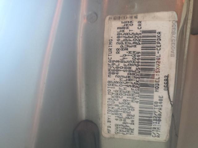 Photo 11 VIN: 4T1BG22K3XU594449 - TOYOTA CAMRY CE 