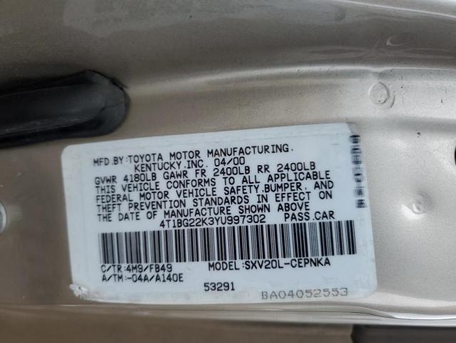 Photo 11 VIN: 4T1BG22K3YU997302 - TOYOTA CAMRY 