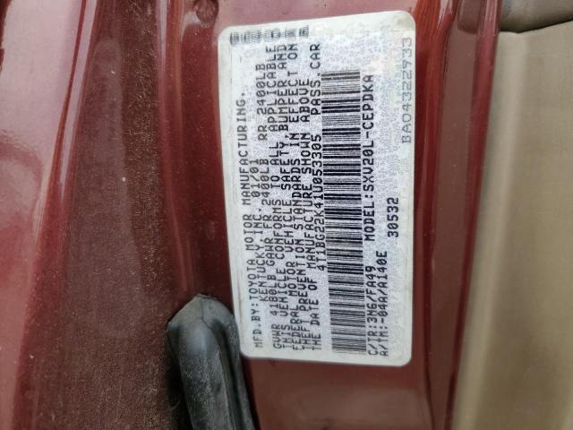 Photo 11 VIN: 4T1BG22K41U053305 - TOYOTA CAMRY CE 