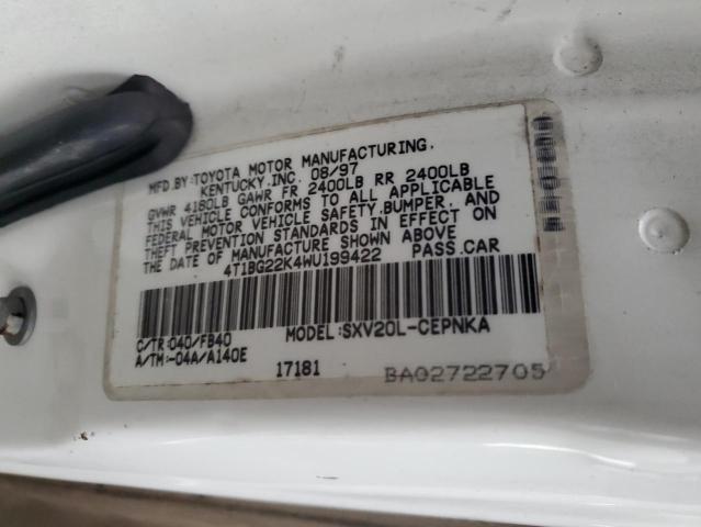 Photo 11 VIN: 4T1BG22K4WU199422 - TOYOTA CAMRY 