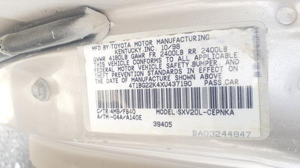 Photo 2 VIN: 4T1BG22K4XU437190 - TOYOTA CAMRY 