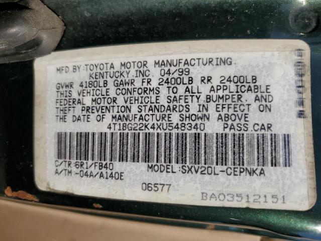 Photo 11 VIN: 4T1BG22K4XU548340 - TOYOTA CAMRY CE 