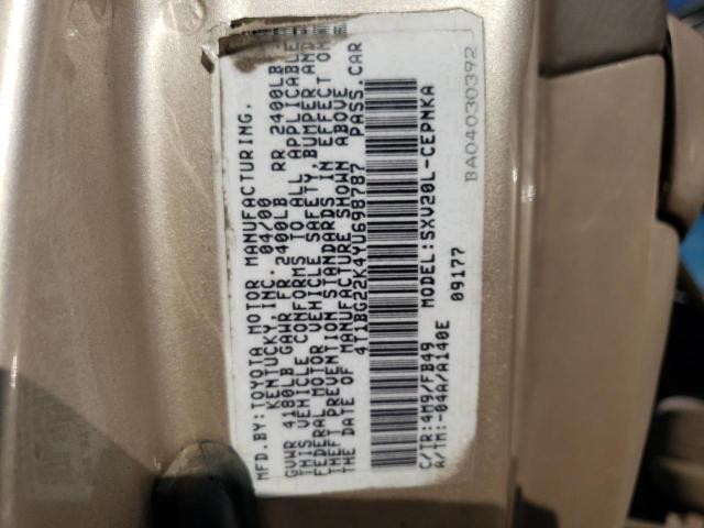 Photo 11 VIN: 4T1BG22K4YU698787 - TOYOTA CAMRY 