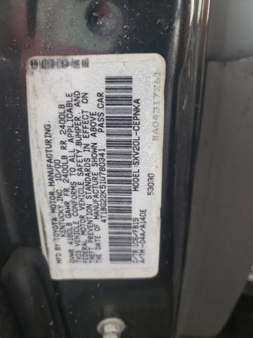 Photo 11 VIN: 4T1BG22K51U780341 - TOYOTA CAMRY CE 