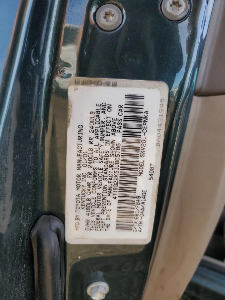 Photo 11 VIN: 4T1BG22K51U805786 - TOYOTA CAMRY 